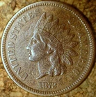 1872 Indian Head Cent - EXTRA FINE, POLIQUIN VAR-16 PLATE, OBV/REV CRACKS (M111)