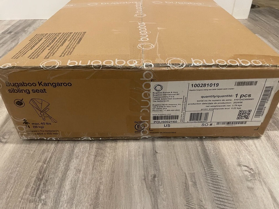 *NEW* Bugaboo Kangaroo Stroller Sibling Seat Dark Cherry 100281019 - Image 2 of 4