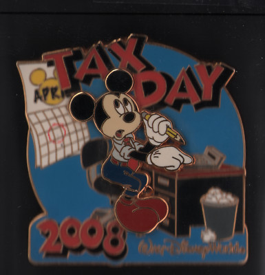 78723 - Mickey Tax Day 2008 - Tax Day - Walt Disney World Disney Pin