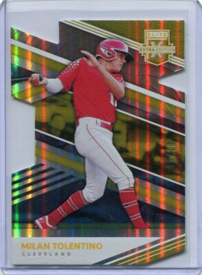 2020 Elite Extra Edition Status Gold Die Cut Milan Tolentino 8/10