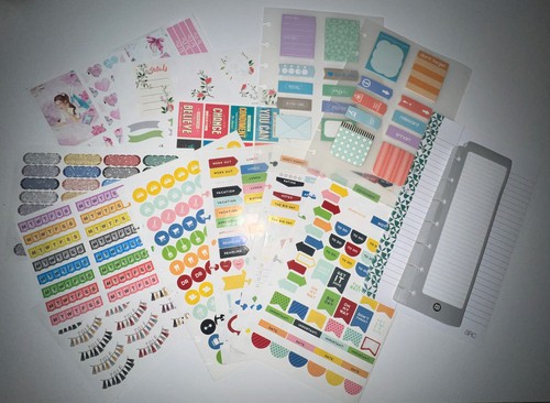 Lot of Planner Stickers and Supplies - ARC and Happy Planner Compatible