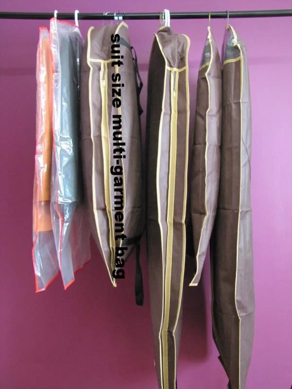 60" o 40" de largo almacenamiento de ropa y bolsa de viaje colgante traje múltiple abrigo vestido Foto 3 de 4