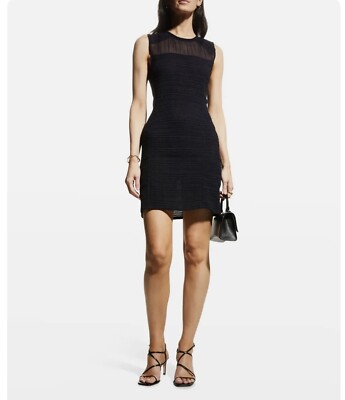 rag & bone Navy Thalia Embroidered Bodycon Mini Dress w/ mesh Retail: $425  Sz 0 | eBay