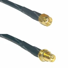 USA-CA RFC195 RP-SMA MALE to RP-SMA FEMALE Coaxial RF Pigtail Cable