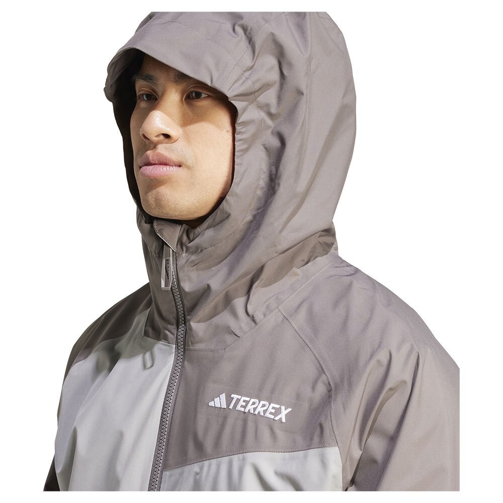 Adidas Terrex Multi 2.5L RAIN.RDY Rain Jacket, Gray/Charcoal
