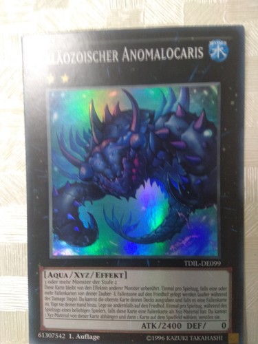 Yugioh Sammelkarte: Paläozoischer Anomalocaris - Super Rare DE Edition + Ultra Pro Toploader & Schutzhülle