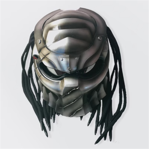 Alien Predator Customized Helmet Fangs Wasp Motorcycle Full Face Laser Light 1PC - Picture 11 of 18