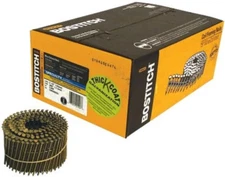 Siding Nails, Wire Collated Coil, Thickcoat Galvanized, 15-Degree, Ring Shank, 2