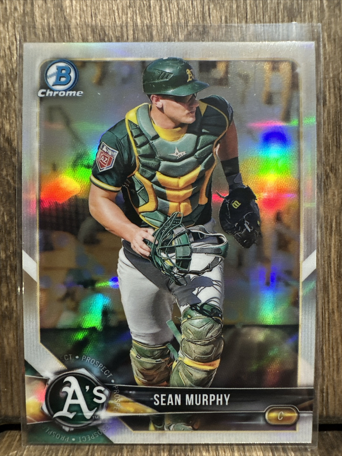 Sean Murphy 2018 Bowman Draft Chrome REFRACTOR Prospect #BDC-91 A's Braves