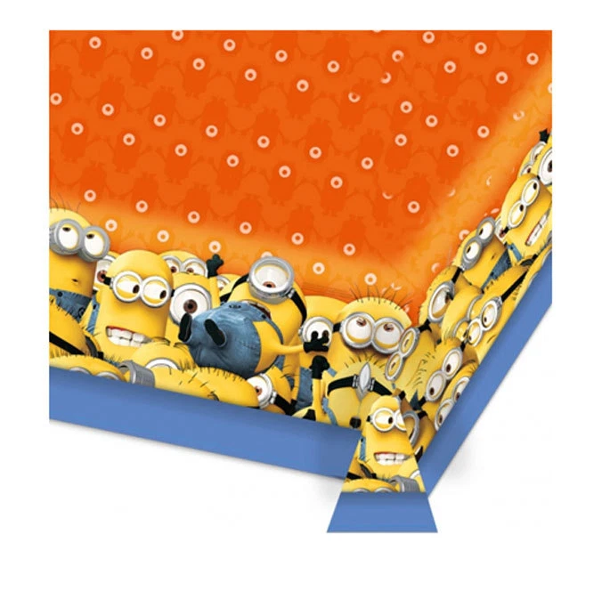 Funda de mesa de fiesta de cumpleaños Minions 180 X 120 CM de plástico Despicable Me Foto 3 de 3