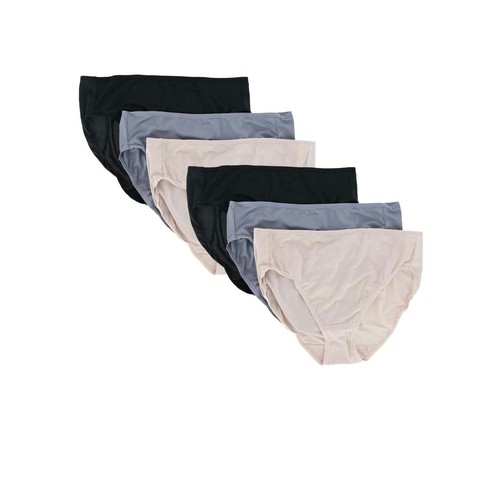 Fruit of the Loom Microfiber 6 Hi-Cuts Panty size 6/M - Picture 3 of 3