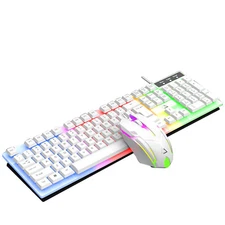 Wired Gaming Keyboard and Mouse Kit Backlit Mechanical for Computer Desktop