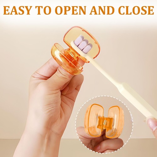 4/6/8pcs Portable Toothbrush Head Cover, Toothbrush Protector Cap Holder Travel - Picture 3 of 12