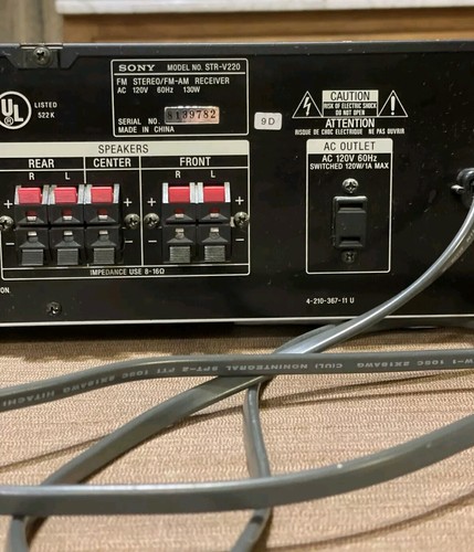 Sony STR-V220 - 5.1 Channel Surround Sound Stereo Receiver (No Remote) - TESTED. - Picture 10 of 14