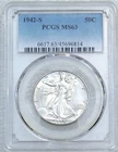 1942-S Walking Liberty Half Dollar PCGS MS63 Bright Frosty Luster PQ #U81