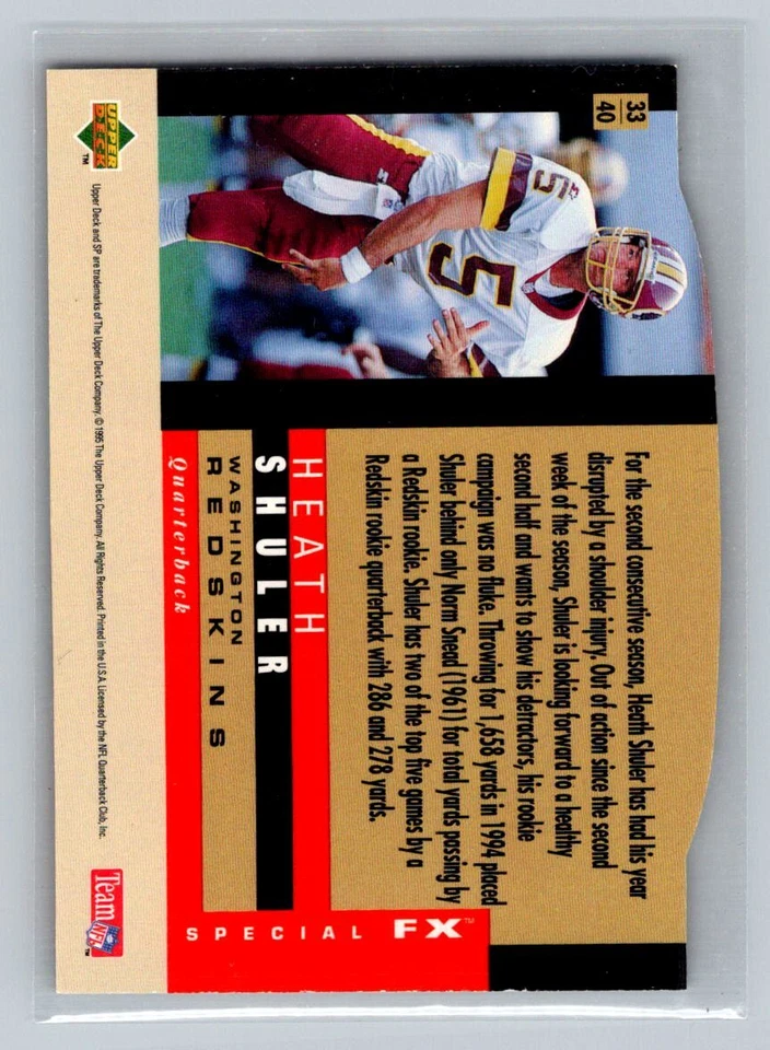 1995 SP #33 Heath Shuler Holoviews Die Cuts - Image 2 of 2