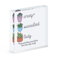 VerrüCkte Succulent Damen Acryl Foto Block Rahmen Lustig Spass Pflanze Muttertag