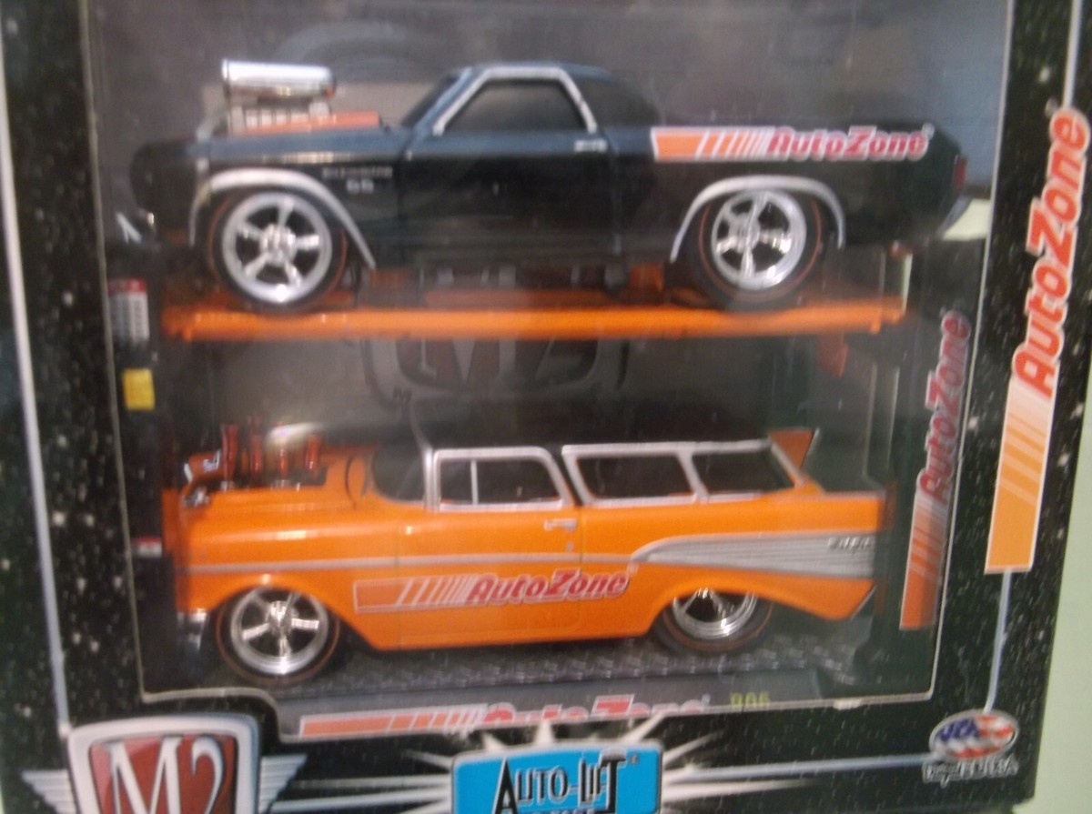 M2machines autolift 2pack release3 3個セット M2 Machines Auto-Lift Auto Zone 2 Pack El Camino, Nomad 1/64