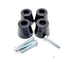 5/8" Tall x 3/4" Wide Round Rubber Bumper Equipment Feet with 6-32 Stud Screws