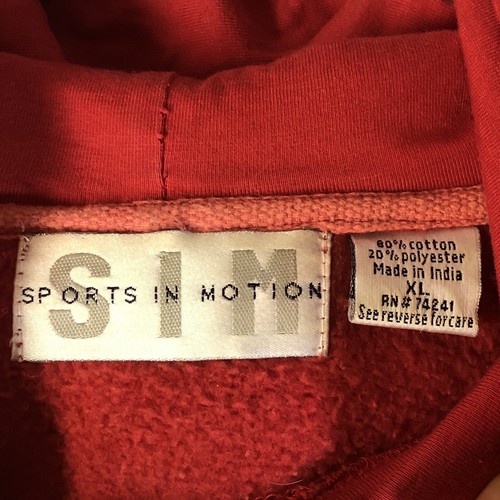 Sports In Motion Size XL Indiana Hoosier Hoodie Sweater Red *READ - Picture 2 of 7