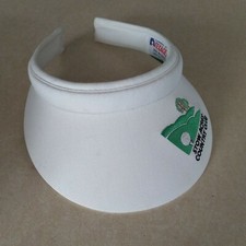 Vintage Stow Acres Country Club White Golf Clip Visor By Texace (Made In USA)