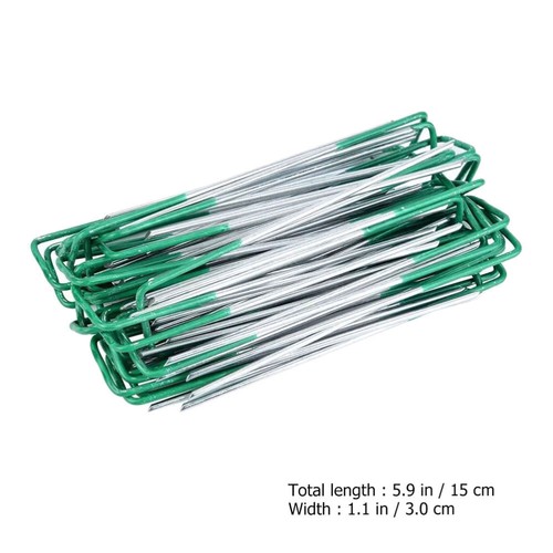 20 Pcs U- Shaped Stakes Garden Fencing Metal Ground Pegs Gardening Stakes - Picture 12 of 12