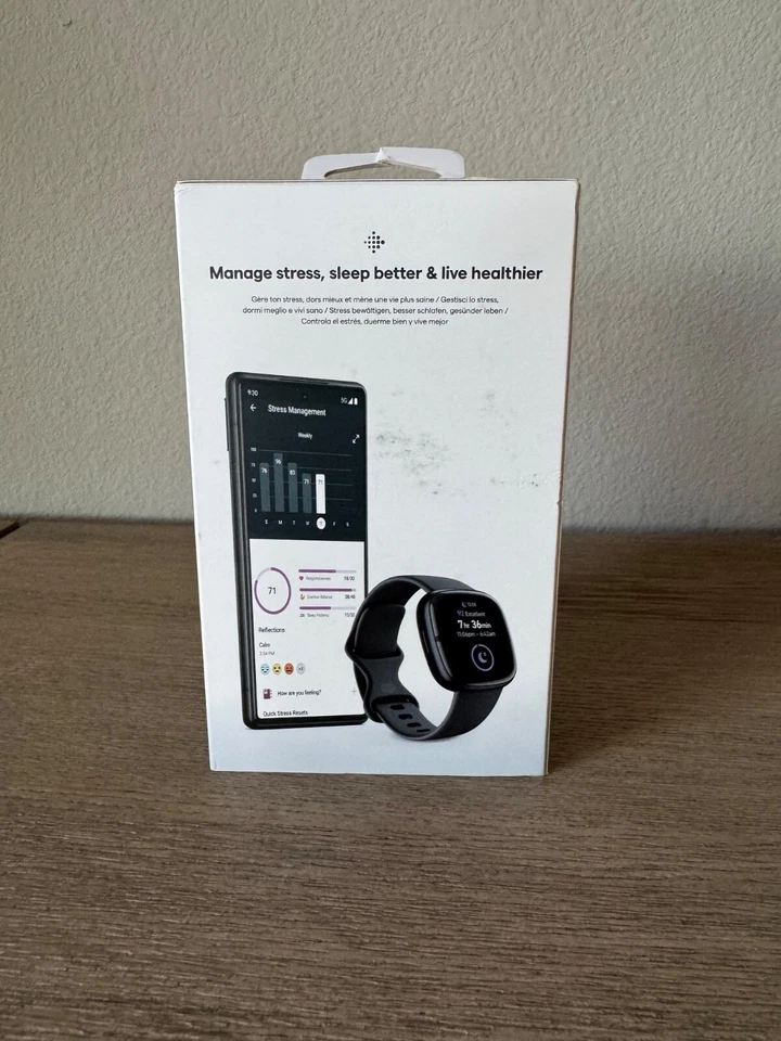 Fitbit Sense 2 Health and Fitness Smartwatch  - Grey/Graphite  - Image 2 of 4