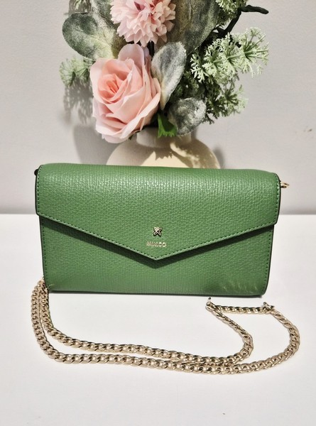 Mimco Green D-vine Saffiano Leather Cross Body Bag /Wallet  RRP $279 🩷