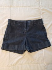 Womens Express dark wash Blue Jean Cuff shorts size 0
