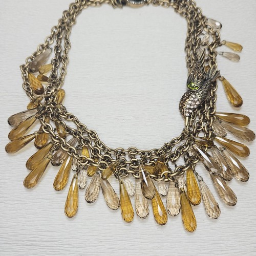 Ann Taylor tropfende Kristalle & Strass Vogel Statement Halskette - Bild 6 von 11