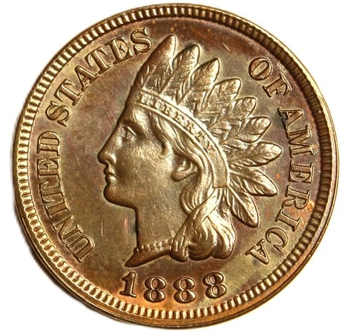 1888 indian head cent- Choice UNC Tone-SMH1006
