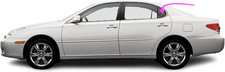 Fits: 02-2006 Lexus ES 300,ES330 4D Sedan Vent Glass-Driver Rear Left Vent Glass
