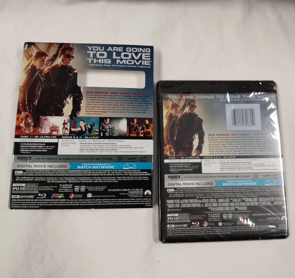 Terminator Genisys (Ultra HD, 2015) 4K Blu-ray with Slipcover 3 Disc Set NEW - Image 4 of 4