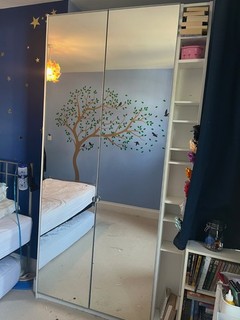 IKEA VIKEDAL PAX Glass Wardrobe Doors x 2 50 x 229cm (with hinges)