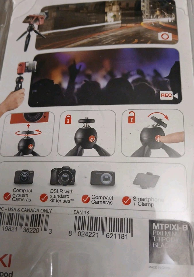 Pixi Mini Tripot Stativ Kamerastativ mit Kugelkopf NEU OVP - Bild 2 von 2