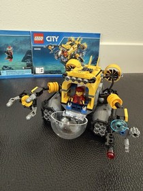 LEGO City Deep Sea Submarine 60092 Complete w/ Minifigs, Shark & Instructions
