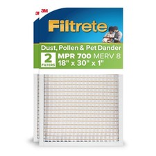 18x30x1 AC Furnace Air Filter, MPR 700, MERV 8, Tough on Pollen, Easy on Airf...