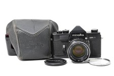 Minolta SR-1 55mm F1.8 Camera with Rare Black Leather Case Collectible