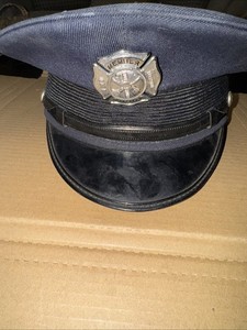 Vintage Winfield New Jersey Fire Department Obsolete Member Badge & Cap/Hat