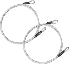  3mm Stainless Steel Safety Cable Lock 48" Luggage Security Wire (2 Pack)