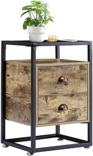 Vecelo Bedside End Table Modern Nightstand Drawer Night Stand For Living Room