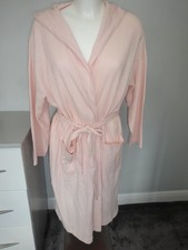 BNWT - M&S MARKS & SPENCER PINK HOODED DRESSING GOWN SIZE L UK SIZE 16-18