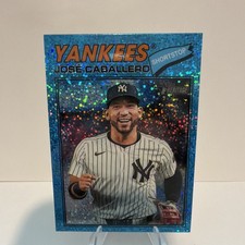 2026 Topps Heritage - Jose Caballero #328 Light Blue Sparkle Parallel - Yankees