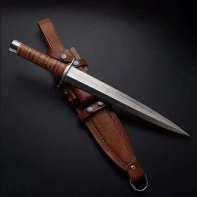 CUSTOM HANDMADE D2 TOOL STEEL HUNTING DAGGER CAMPING KNIFE SURVIVAL KNIFE