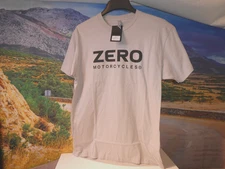 T-Shirt Zero Motorcycles Large Mens Light Grey Electric 100% Electric NWT L5
