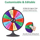 WinSpin 24" Prize Wheel Tabletop Floor Stand Spinning Game Brochure Holder — photo 4