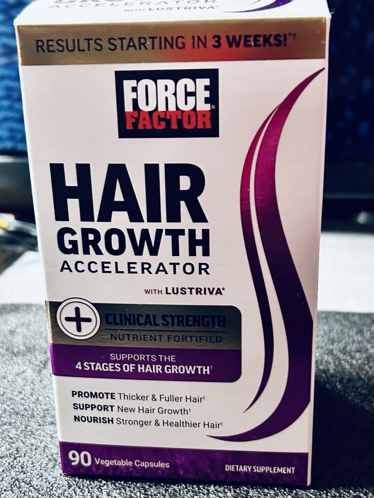 Hair Growth Accelerator With Lustriva®, 90 Vegetable Capsules
