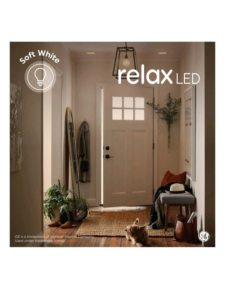 GE Relax HD LED Light Bulbs, 75 Watt, Soft White, A19 Bulbs, 4pk - Image 3 of 4