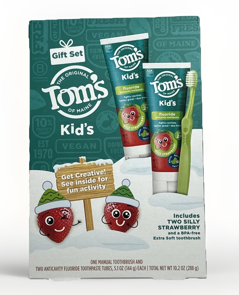 New Tom's Of Maine Kid&rsquo;s Silly Strawberry Toothpaste/Tooth