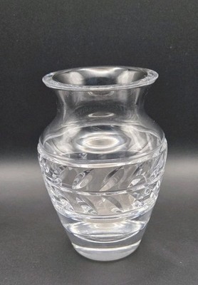 Vintage Miller Rogaska Full Lead Cut Crystal Urn Vase Garland Pattern 5''